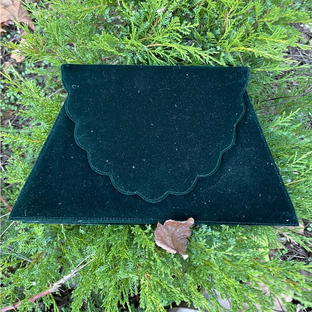 25 year old green velvet clutch!